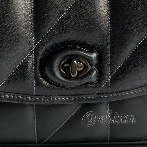 Coach Black Leather Pillow Madison Shoulder Crossbody Bag Quilting Full Size - Picture 6 of 14